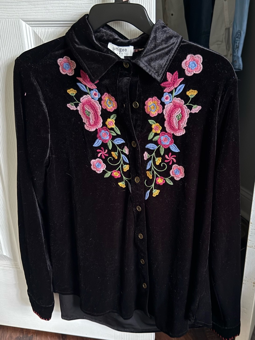 Umgee velvet embroidered top identical to the Johnny Was(3rd pic)
